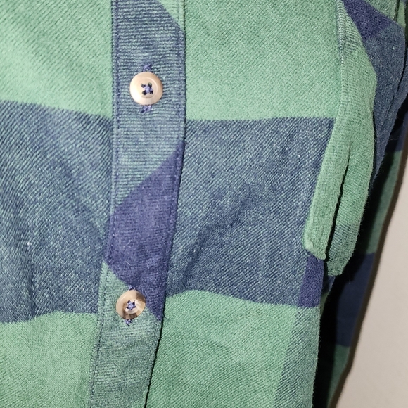 Natural Reflections Green and Blue Cotton Shirt - Picture 7 of 8